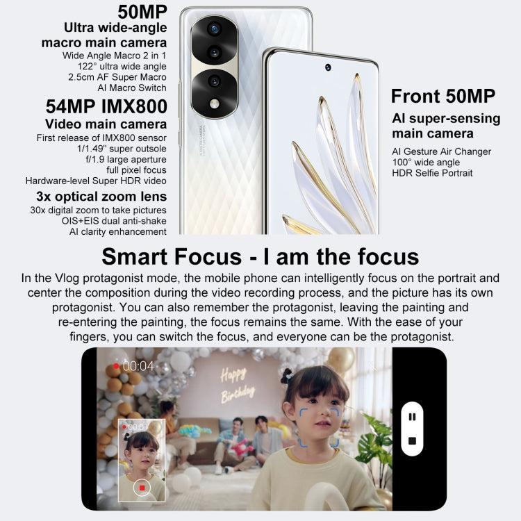 Triple Back Cameras, Screen Fingerprint Identification, 6.78 inch Magic UI 6.1 Dimensity 8000 Octa Core up to 2.75GHz, Network: 5G, OTG, NFC, Not Support Google Play, Honor 70 Pro 5G 12GB+256GB, Honor 70 Pro 12GB+256GB Triple Back Cameras, Screen Fingerprint Identification, 6.78 inch Magic UI 6.1 Dimensity 8000 Octa Core up to 2.75GHz, Network: 5G, OTG, NFC, Not Support Google Play, Honor 70 Pro 5G 12GB+256GB, Honor 70 Pro 12GB+256GB